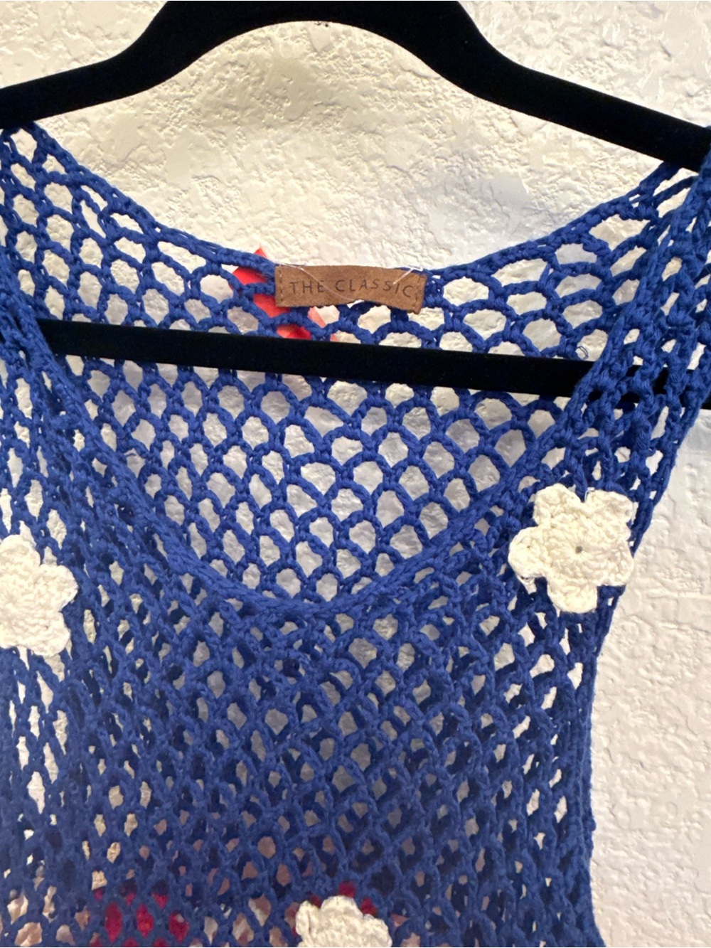 American Flag Handmade RedWhiteBlue Crochet Tank Top&Cover-Up  Small The Classic - Picture 9 of 16